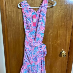 Lilly Pulitzer Pink and Blue jelly fish wrap dress